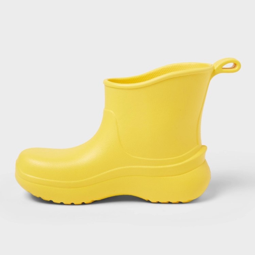 Cat & Jack Bright Yellow Kids Rain Boots toddler size 5 - Picture 2 of 6
